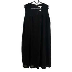 NWT Soft Surroundings Black Saint Germain Sleeveless Dress Large Corpcore Vamp